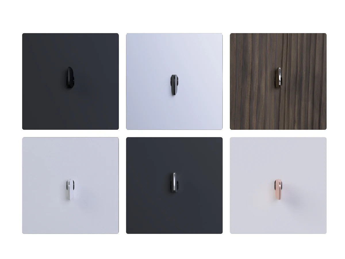 AZARO finish studies in graphite, light, wood and rose tones